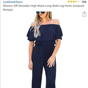 Amazon off shoulder high waist jump suit